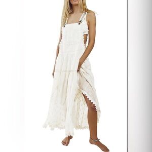 White Embroidered Cotton Maxi Dress